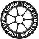 Inlineskate Wheels 110mm from your inline skate...