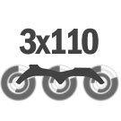 3x110mm Frames