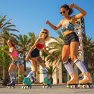 Klassische hochwertige Rollschuhe, Discoroller...