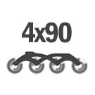 4x90mm Schienen