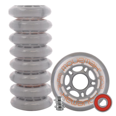 Movemax Wheel and Bearing Kit Fitness 76mm + CW Abec7 (8-pack)