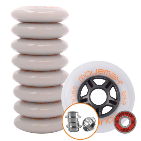 Movemax Inlineskate Rolle Speed 90mm CW Abec7 >>8er Set<<