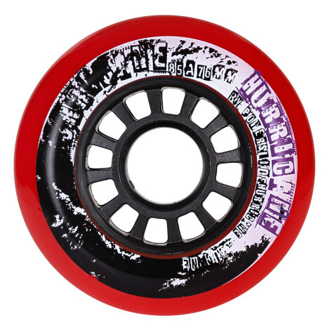 Powerslide Inline Skate Wheels Hurricane 76mm/85a Red (4-pack)