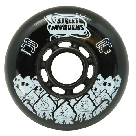 FR Inline Skate Wheel Street Invaders Black 76mm