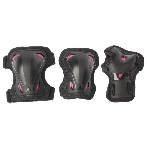 Rollerblade Inlineskate Protection Set Skate Gear Damen (schwarz/pink)