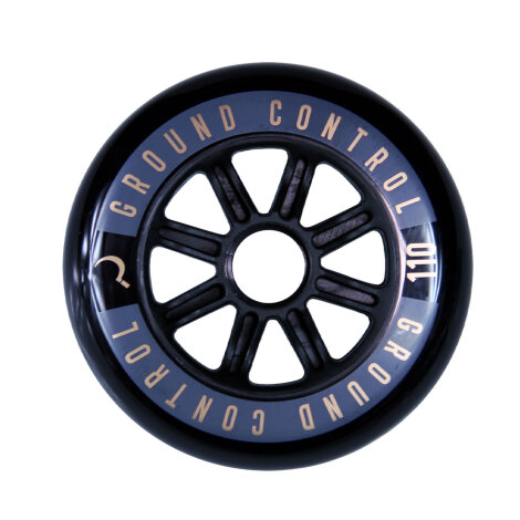 GROUND CONTROL Inlineskate wheel 110mm/85a black/gold (Set of 3)