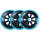GROUND CONTROL Inlineskate wheel 110mm/85a turquoise/black (Set of 3)