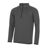 JUST COOL Sport Shirt 1/2 Zip Charcoal/Black