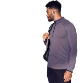 JUST COOL Sport Shirt 1/2 Zip Charcoal/Schwarz