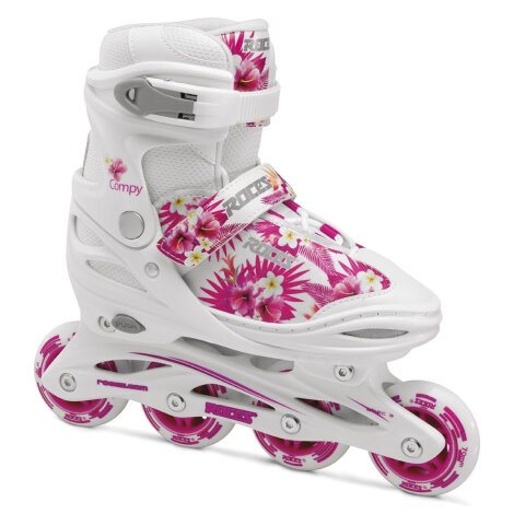 Roces Youth Skates Compy 9.0 Girl (White/Pink/Violet)