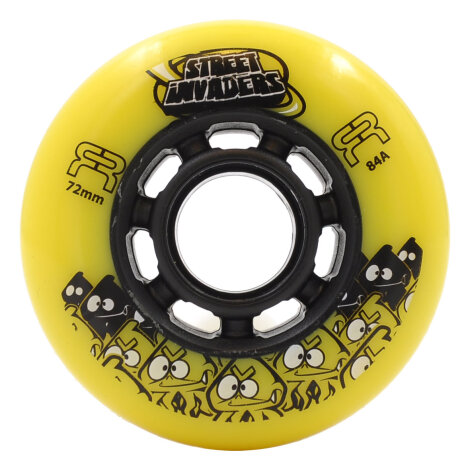 FR Inline Skate Wheel Street Invaders Yellow 76mm