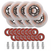 Wheel set for K2 Skates with 80mm wheels