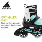 Rollerblade Kinderskate Microblade 3WD (Aqua/Weiß)