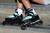 Rollerblade Kinderskate Microblade 3WD (Aqua/Weiß)
