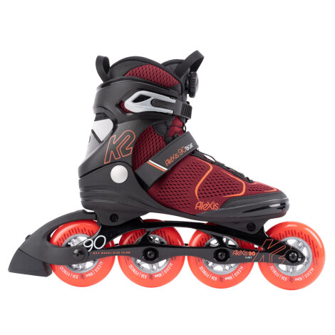 K2 Inline Skates Alexis 90 BOA Burgundy/Orange