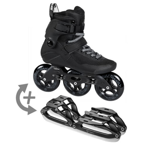 Powerslide Inlineskates Swell Triple Black 110 + Trident Ice Blade
