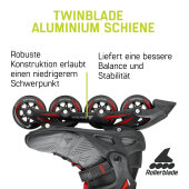 Rollerblade Inline Skates Macroblade 84 (Dark Grey/Red)