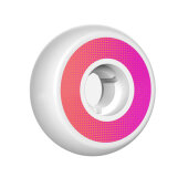 Dead Wheels Team 58mm 95a white urethane - pink ring...
