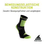 Rollerblade Skatesocken Kinder (Schwarz/Grün) XS (31-34)