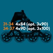 Powerslide Kids Racing Skates 3X Evo Black