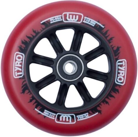 Longway stuntscooter wheel Tyro Nylon Core 110mm Blue/Black Flame