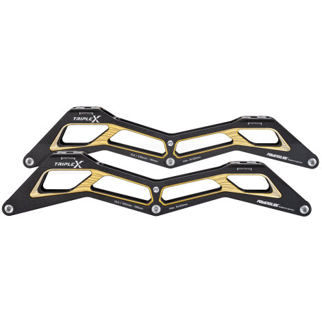 Powerslide Race Schiene Triple X 3x125mm (13,0") Schwarz/Gold