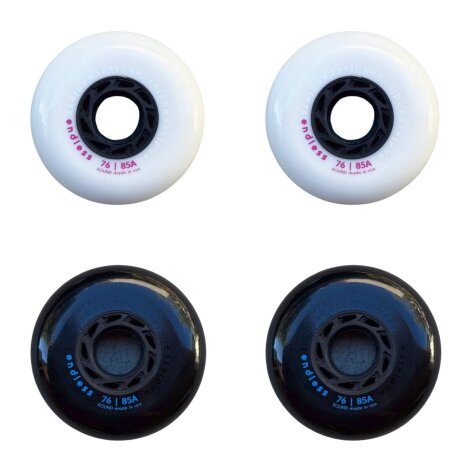 Endless skate wheels 76mm Round (pack of 4)