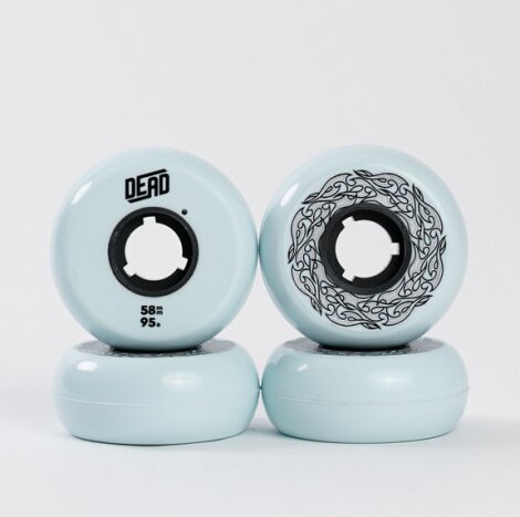 Dead Wheels Limited Edition 58mm 95a Powder Blue White - Aggressiv Skating wheel (pack of 4)