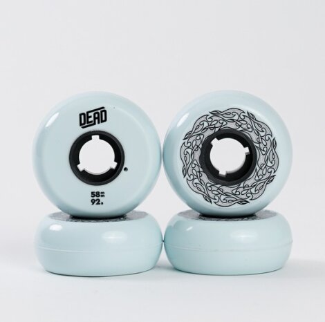 Dead Wheels Limited Edition 58mm 92a Powder Blue White - Aggressiv Skating Rollen (4er-Pack)