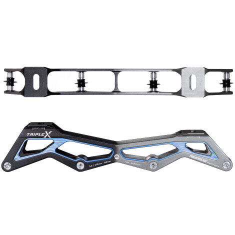Powerslide Racing Frames Triple X 11, 4x90, black/blue, 195mm"