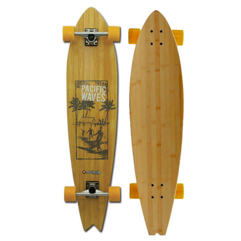 Streetsurfing longboard Pacific Waves Fishtail 42"