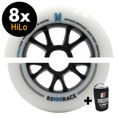 RS-Race Inline Skate Wheel made by Matter 110/100mm HiLo Set incl. wheel bag