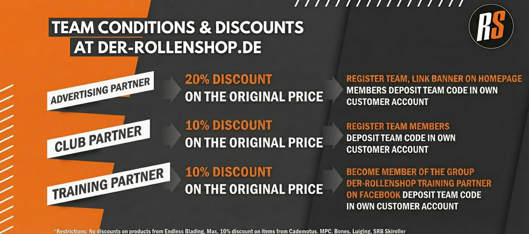 team discounts team program der-rollenshop